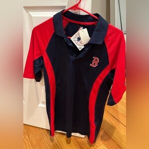NWT Majestic Red and Navy unisex Polo